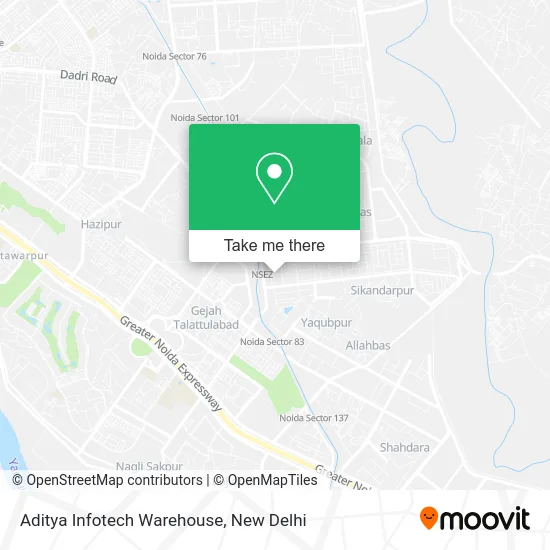 Aditya Infotech Warehouse map