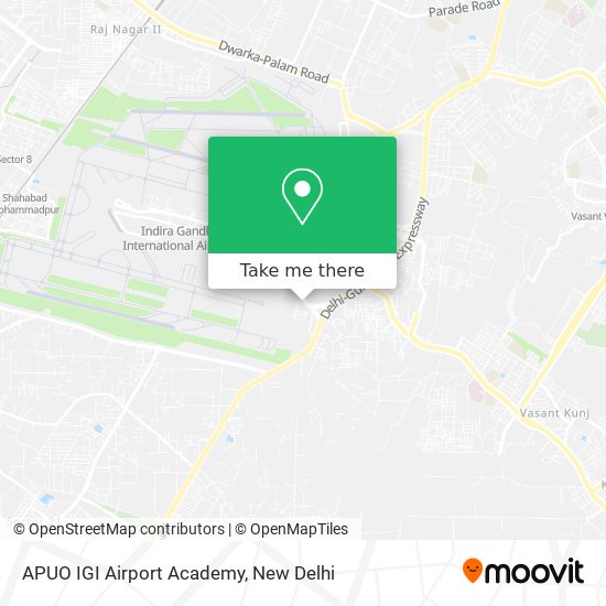 APUO IGI Airport Academy map