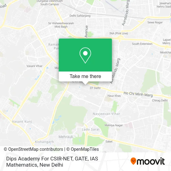 Dips Academy For CSIR-NET, GATE, IAS Mathematics map