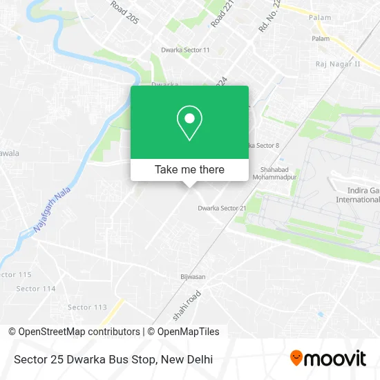 Sector 25 Dwarka Bus Stop map