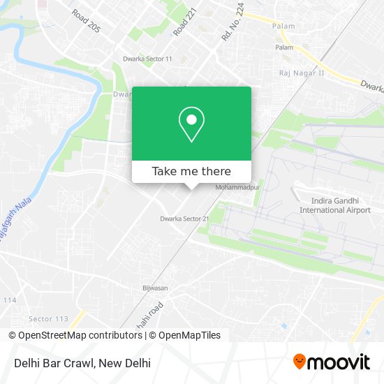 Delhi Bar Crawl map