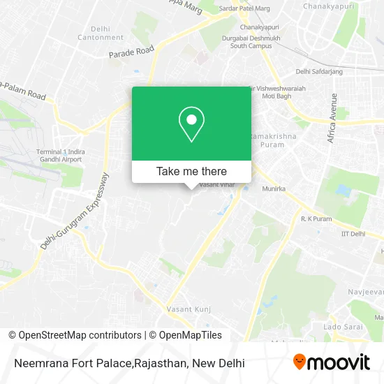 Neemrana Fort Palace,Rajasthan map