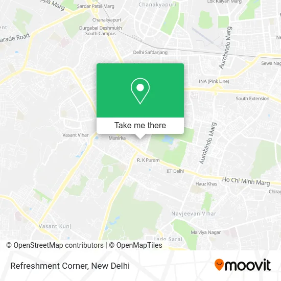 Refreshment Corner map