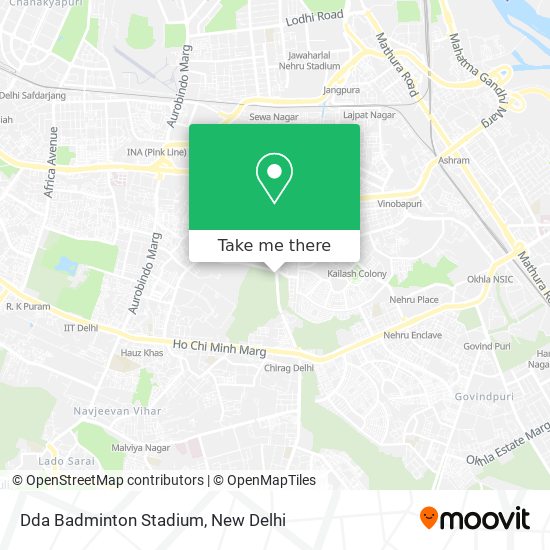 Dda Badminton Stadium map