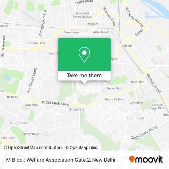 M Block Welfare Association-Gate 2 map