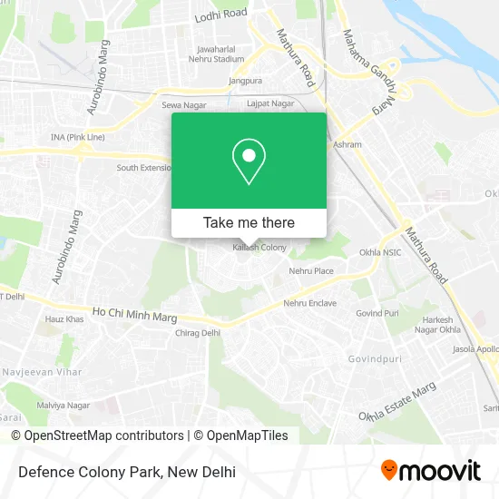 Defence Colony Park map