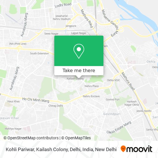 Kohli Pariwar, Kailash Colony, Delhi, India map