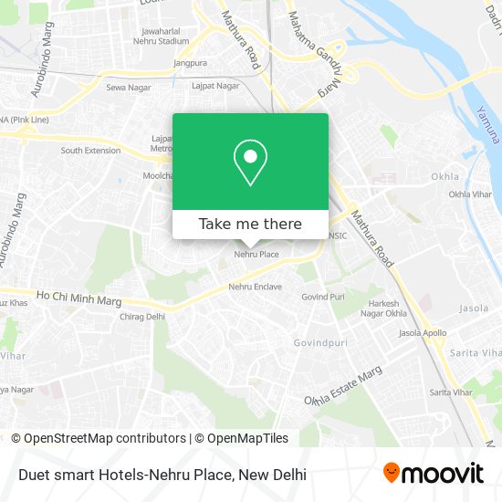 Duet smart Hotels-Nehru Place map