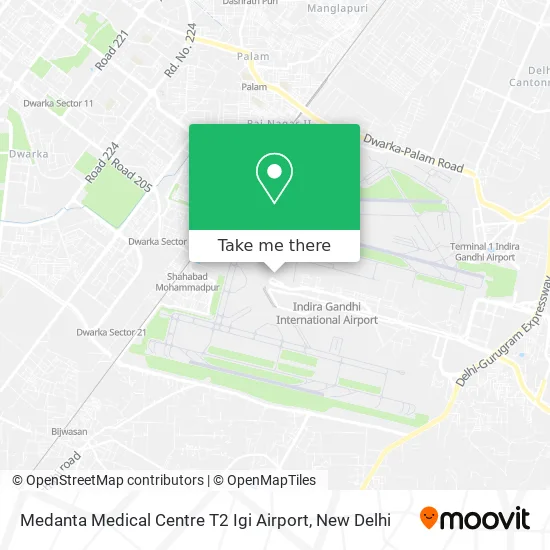 Medanta Medical Centre T2 Igi Airport map