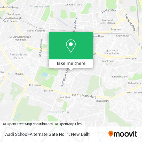 Aadi School-Alternate Gate No. 1 map