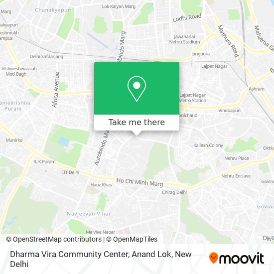 Dharma Vira Community Center, Anand Lok map