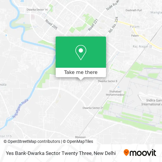Yes Bank-Dwarka Sector Twenty Three map