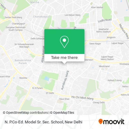 N. P.Co-Ed. Model Sr. Sec. School map
