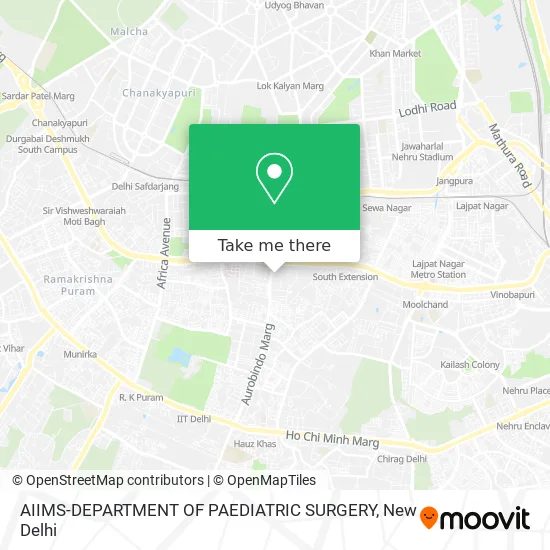 AIIMS-DEPARTMENT OF PAEDIATRIC SURGERY map