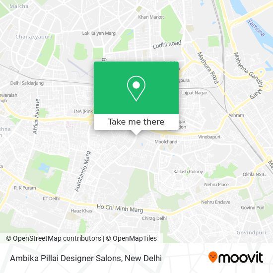 Ambika Pillai Designer Salons map