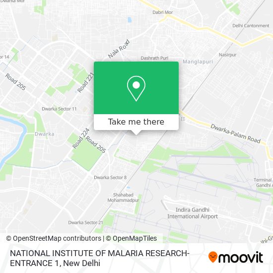 NATIONAL INSTITUTE OF MALARIA RESEARCH-ENTRANCE 1 map