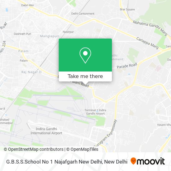 G.B.S.S.School No 1 Najafgarh New Delhi map
