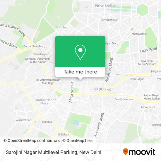 Sarojini Nagar Multilevel Parking map