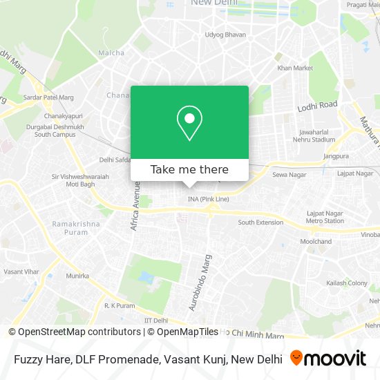 Fuzzy Hare, DLF Promenade, Vasant Kunj map