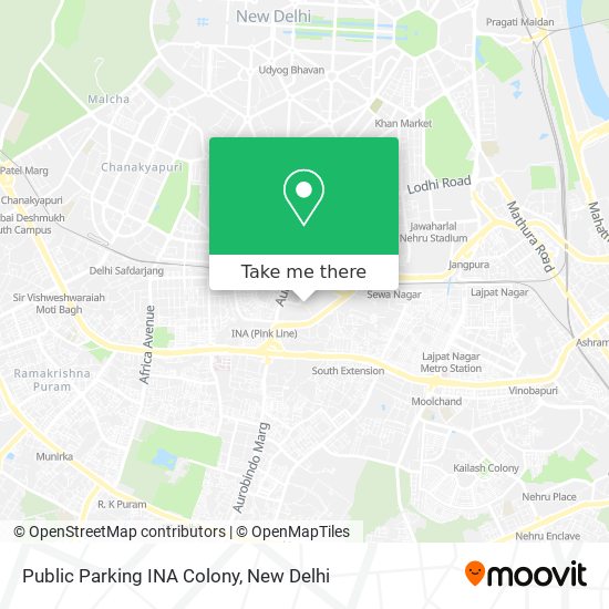 Public Parking INA Colony map