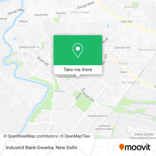 Indusind Bank-Dwarka map