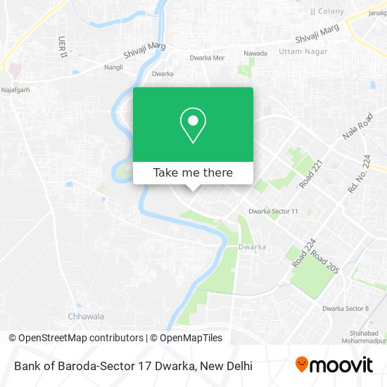 Bank of Baroda-Sector 17 Dwarka map