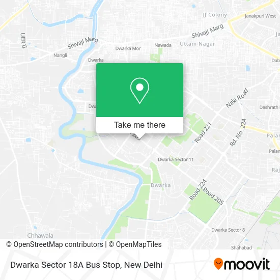 Dwarka Sector 18A Bus Stop map