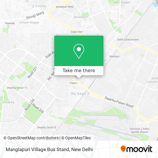 Manglapuri Village Bus Stand map