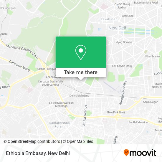 Ethiopia Embassy map