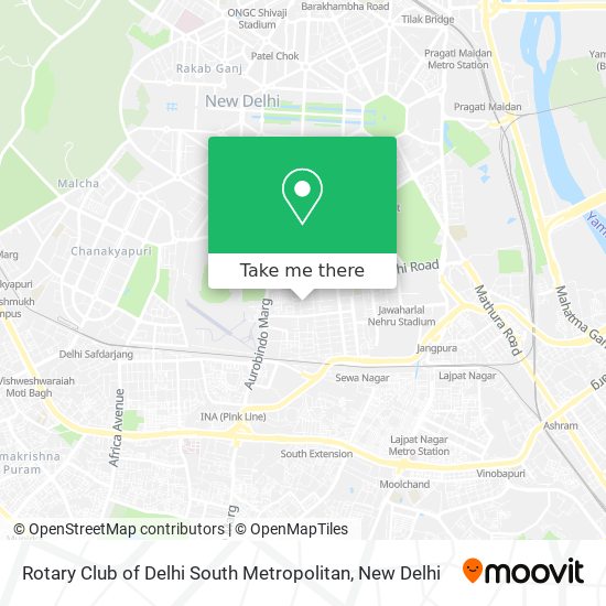 Rotary Club of Delhi South Metropolitan map
