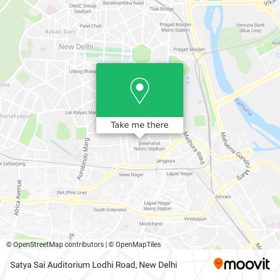 Satya Sai Auditorium Lodhi Road map