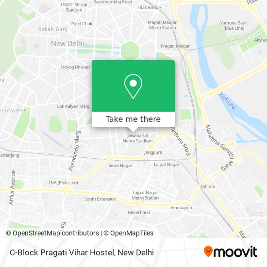 C-Block Pragati Vihar Hostel map