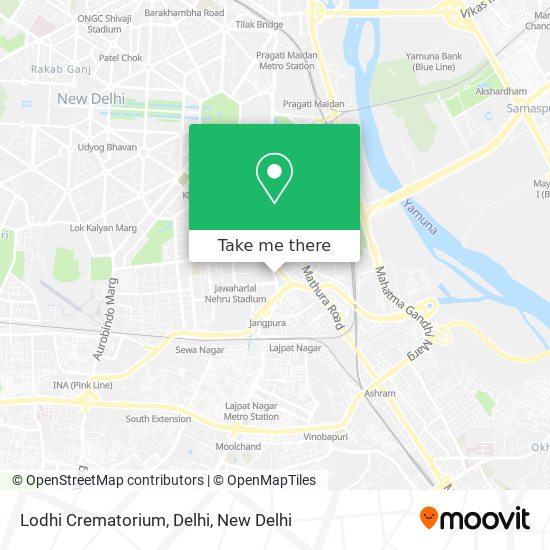 Lodhi Crematorium, Delhi map