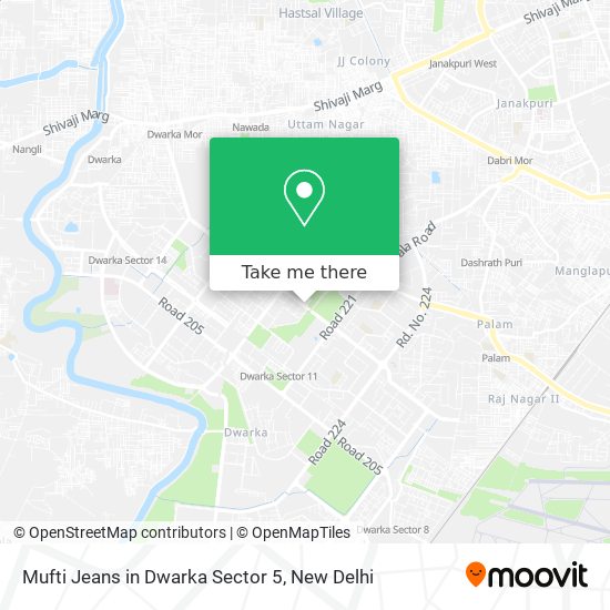 Mufti Jeans in Dwarka Sector 5 map