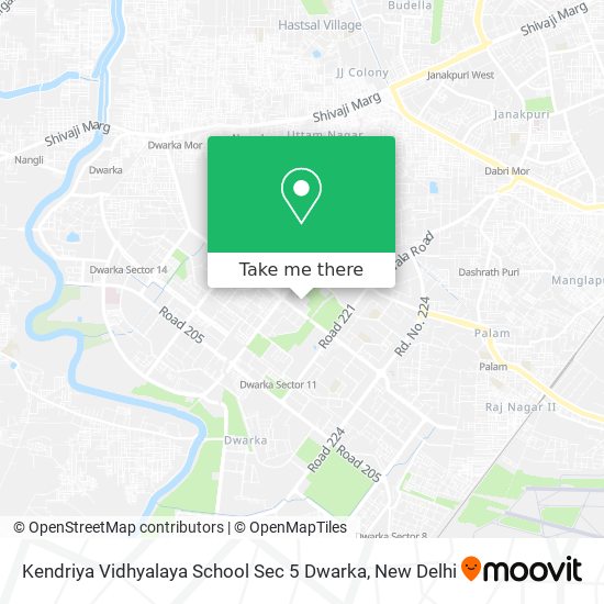 Kendriya Vidhyalaya School Sec 5 Dwarka map