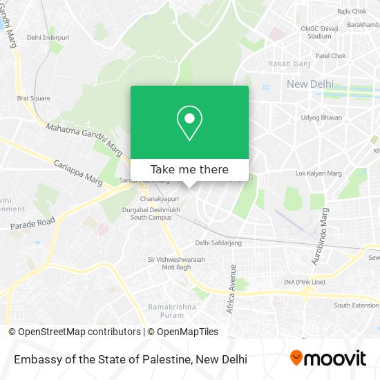 Embassy of the State of Palestine map