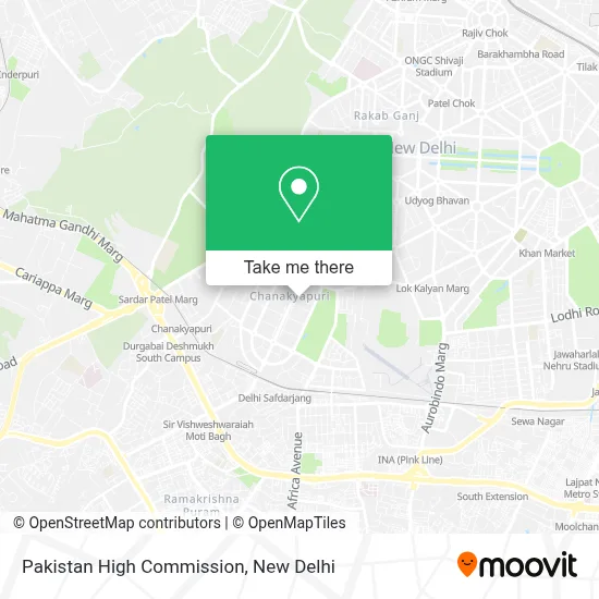 Pakistan High Commission map