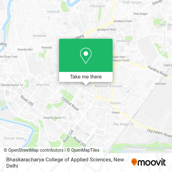 BHASKARACHARYA COLLEGE OF APPLIED SCIENCES map