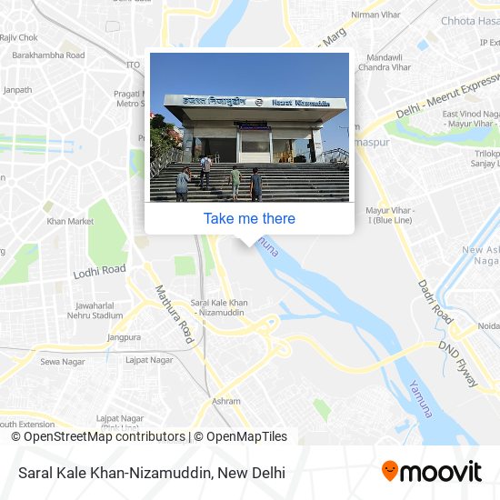 Saral Kale Khan-Nizamuddin map