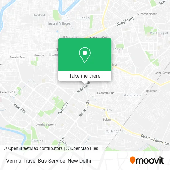 Verma Travel Bus Service map