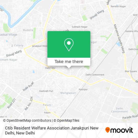 C6b Resident Welfare Association Janakpuri New Delhi map