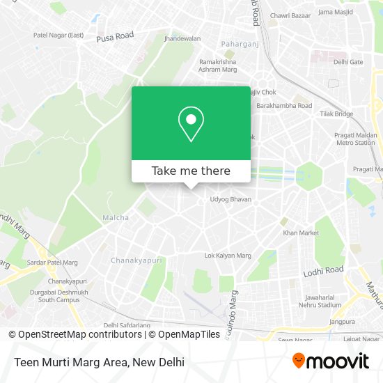 Teen Murti Marg Area map
