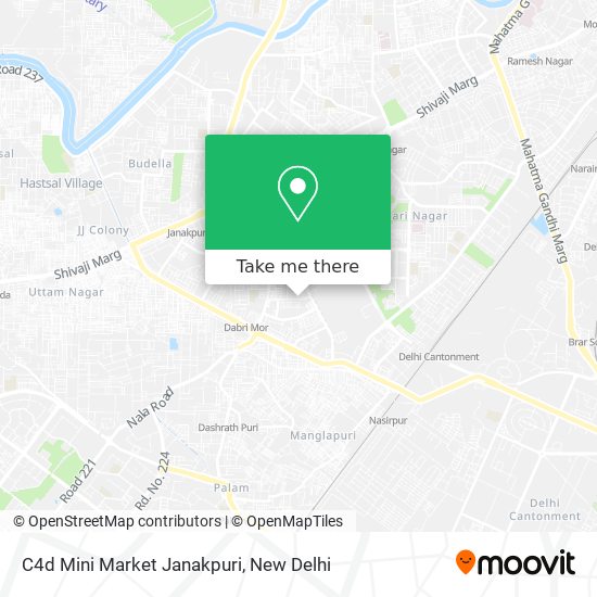 C4d Mini Market Janakpuri map