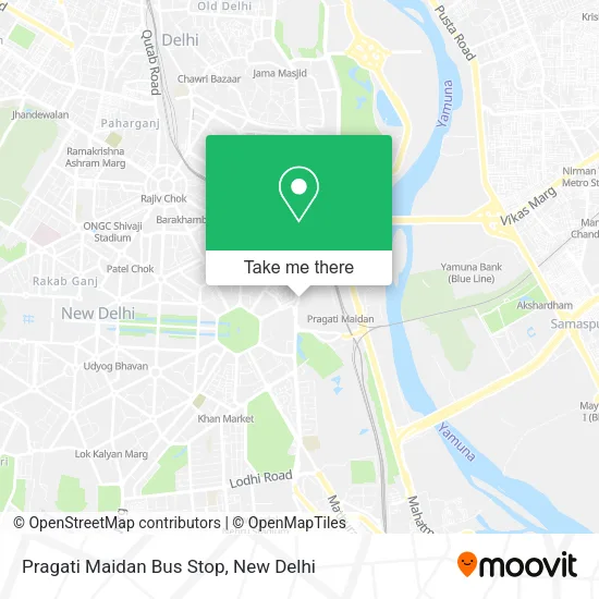 Pragati Maidan Bus Stop map