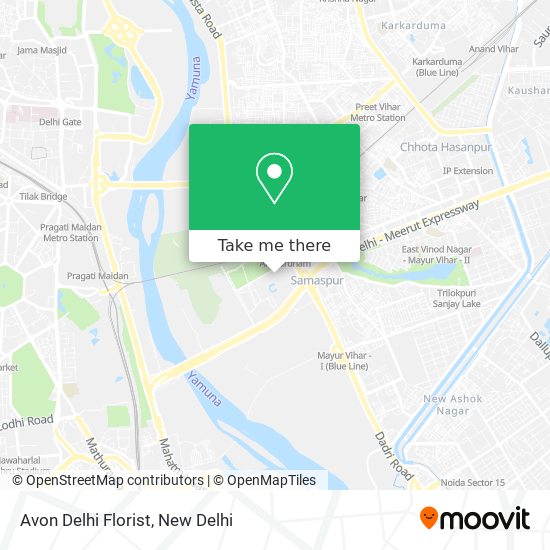 Avon Delhi Florist map
