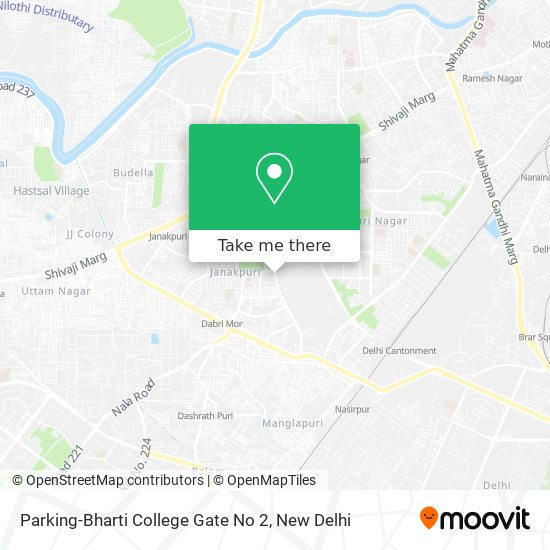 Parking-Bharti College Gate No 2 map