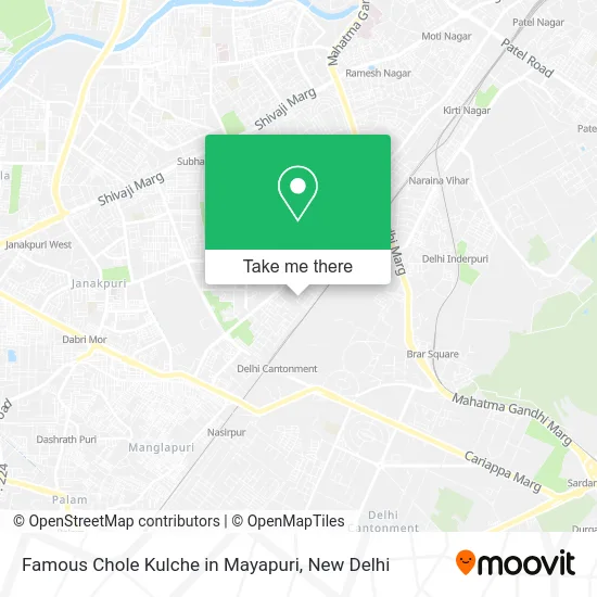 Famous Chole Kulche in Mayapuri map