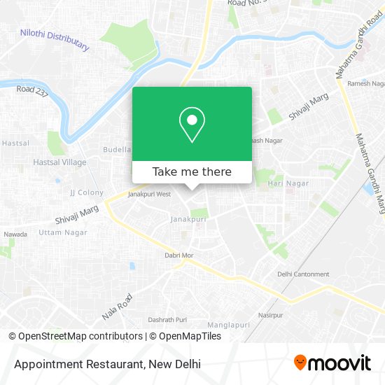 Appointment Restaurant map