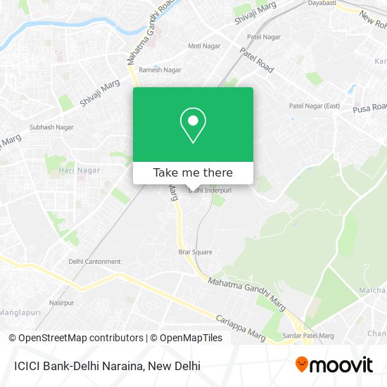 ICICI Bank-Delhi Naraina map