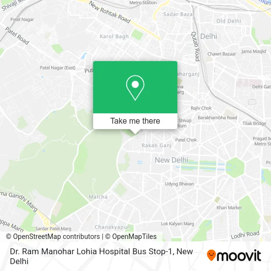 Dr. Ram Manohar Lohia Hospital Bus Stop-1 map